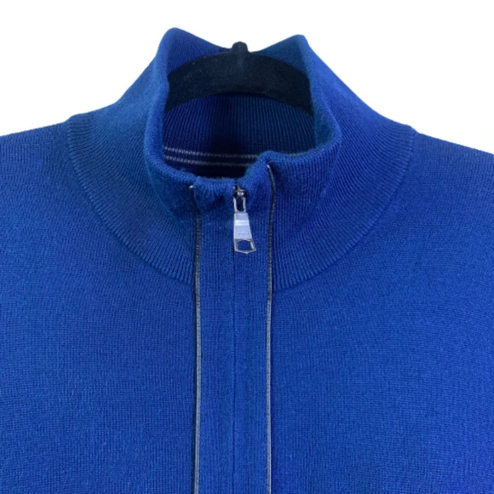 BANANA REPUBLIC Navy Blue Half-Zip Wool Pullover‎ Sweater